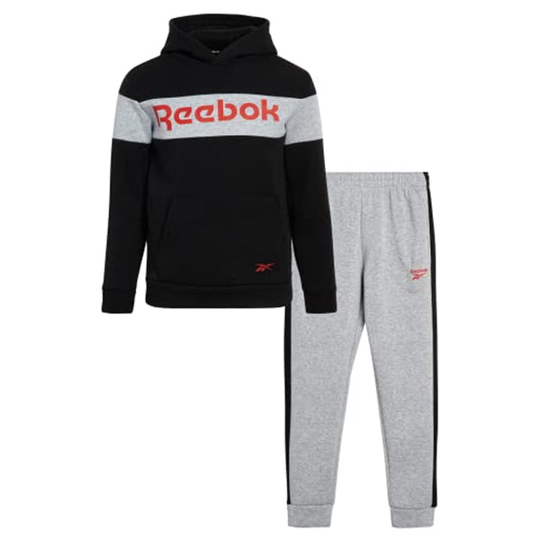 R BOK Boy Black Grey Inner Fleece Hoodie Track Suit