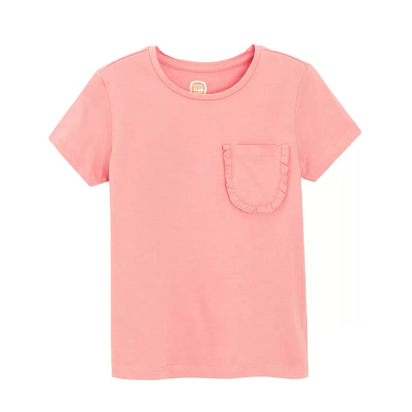 CC Girl Top Peach With Frill On Pocket