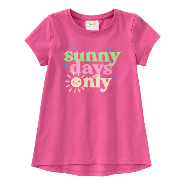 Baby Pink Top T-shirt Sunny Days Only Print