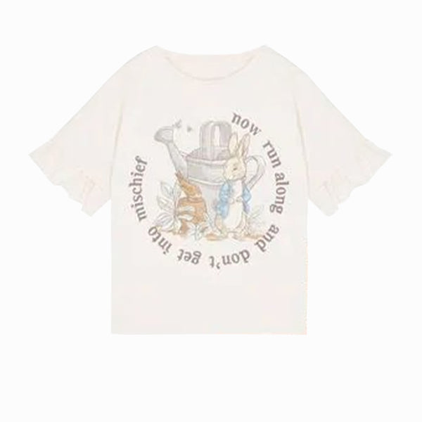 Girl Off White Rabbit Design T-Shirt