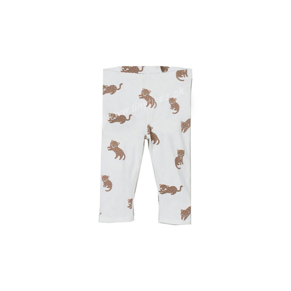 HM Off White Cat Print Tights - TinyTikes.pk