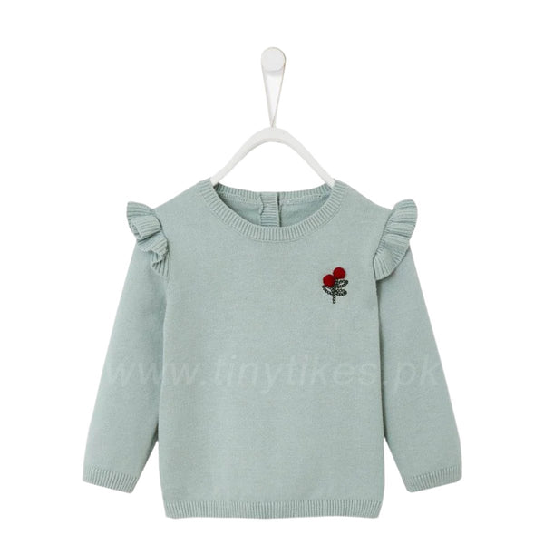 VBD  Girls Sweater With Shoulder Frill