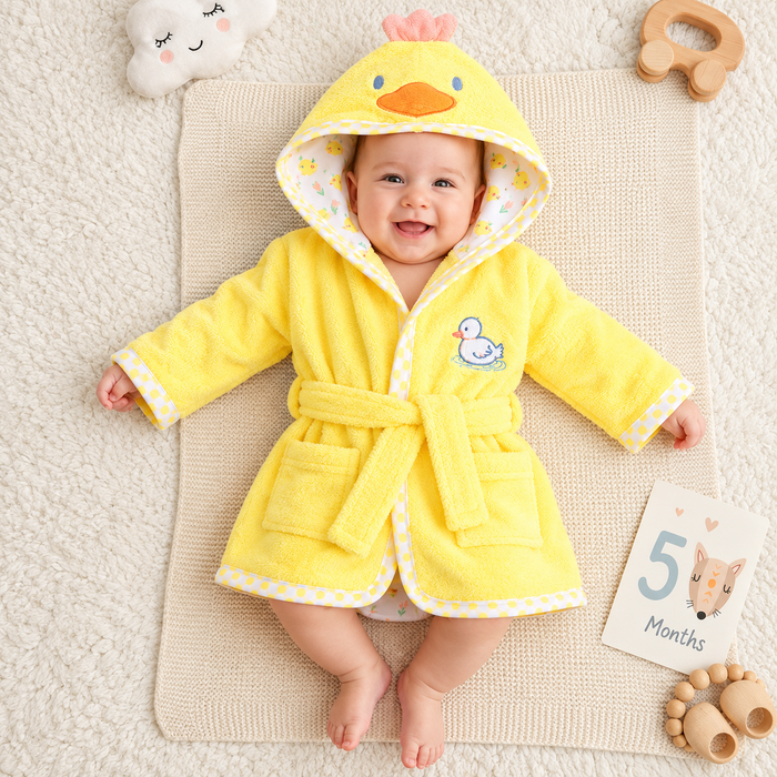 Yellow Hooded Bathrobe Quack Quack Duck
