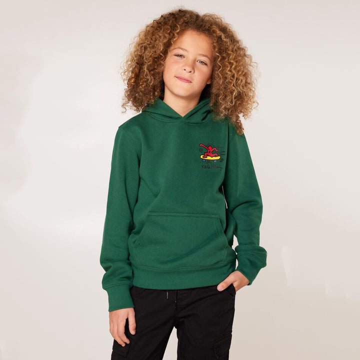 A T Boy Keith Haring Green Hoodie - TinyTikes.pk