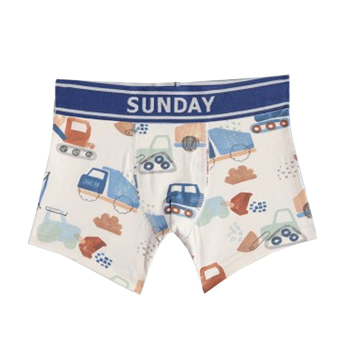 NXT Boy Off-White Vehicle Printed Underwear