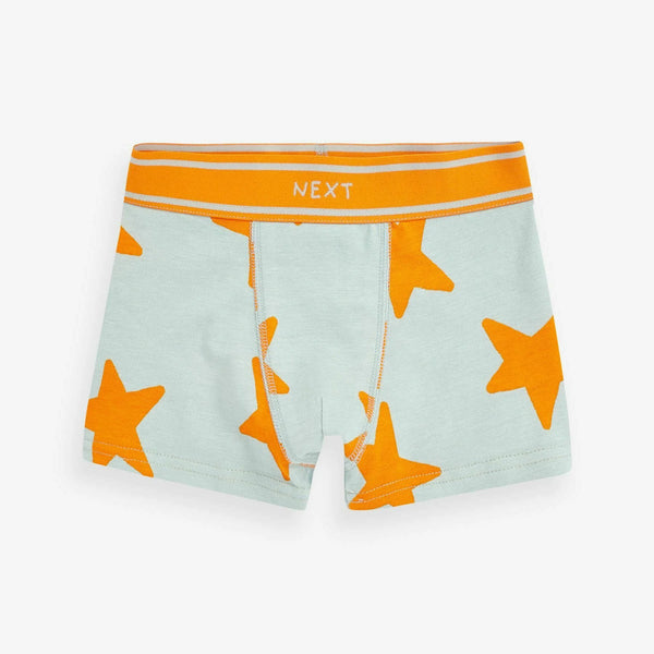 NXT Boy Light Green Orange Star Printed Underwear
