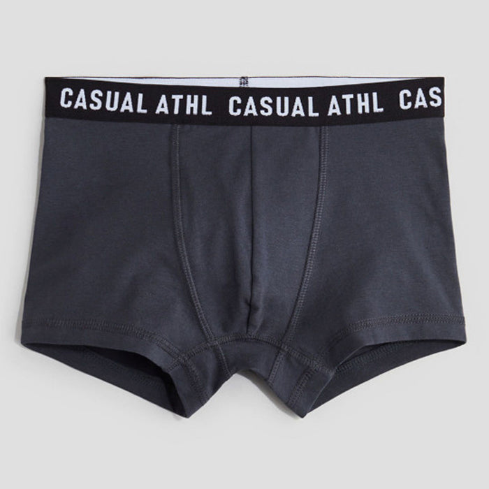 HM Boy Grey Boxer with Casual Printed Rib