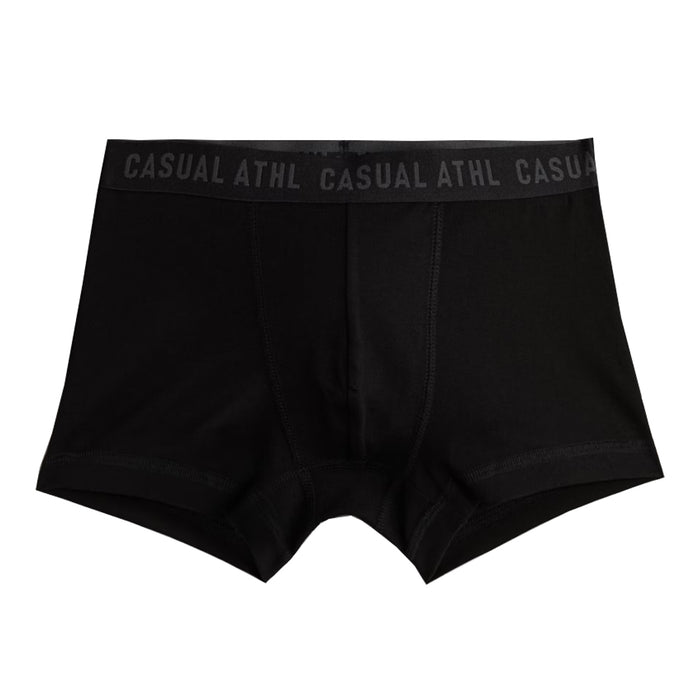 HM Boy Black Boxer with Casual Printed Rib