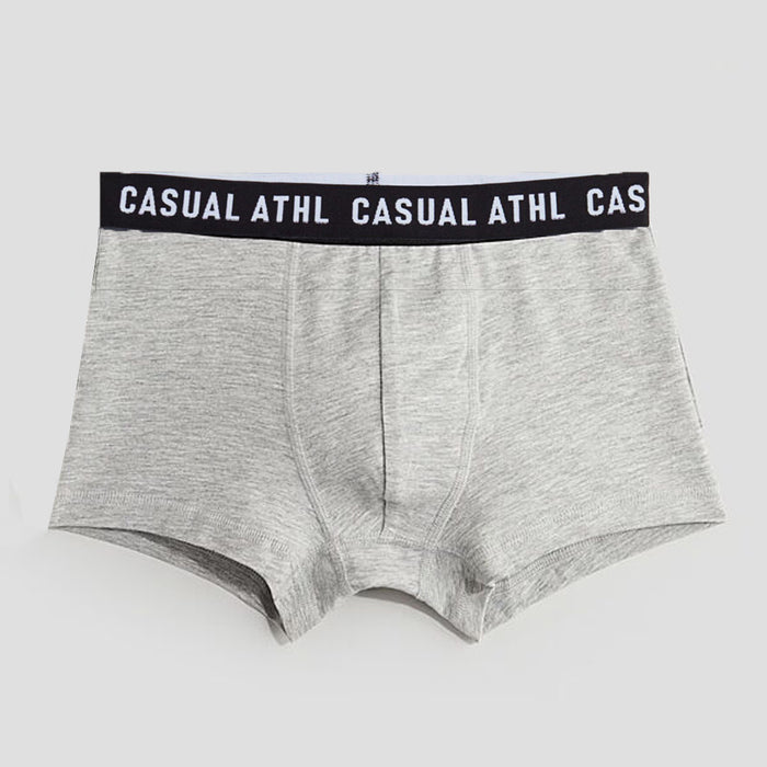 HM Boy Grey Casual Printed Black Rib
