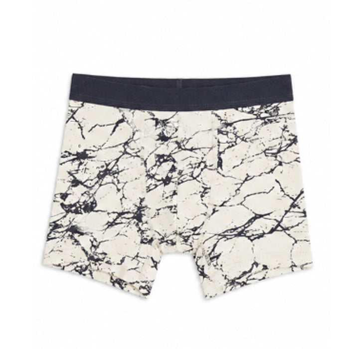 HM Boy Cream Printed Rib Boxer