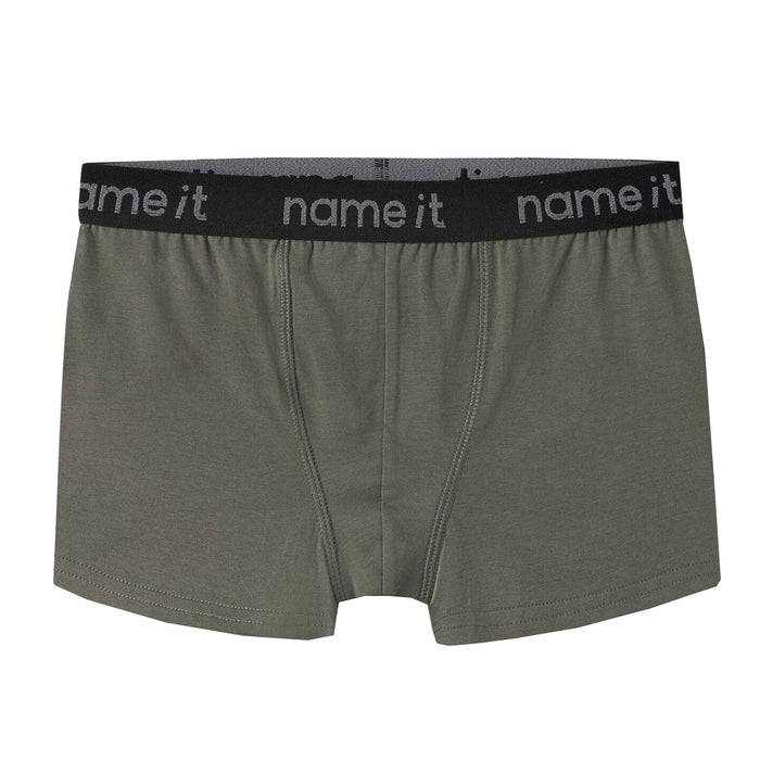 N IT Boy Green Printed Rib Boxer