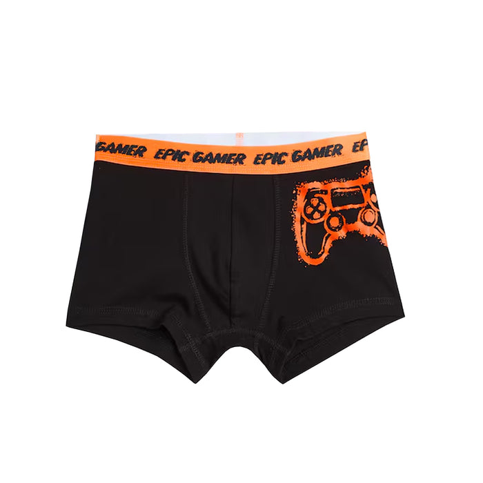 N IT Boy Black Orange Remote Printed Boxer