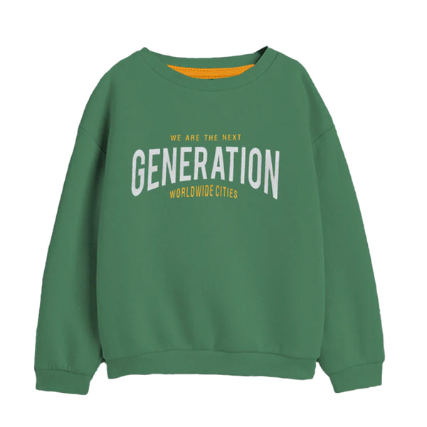 KC7 Boy Green Color Generation Print Sweat Shirt