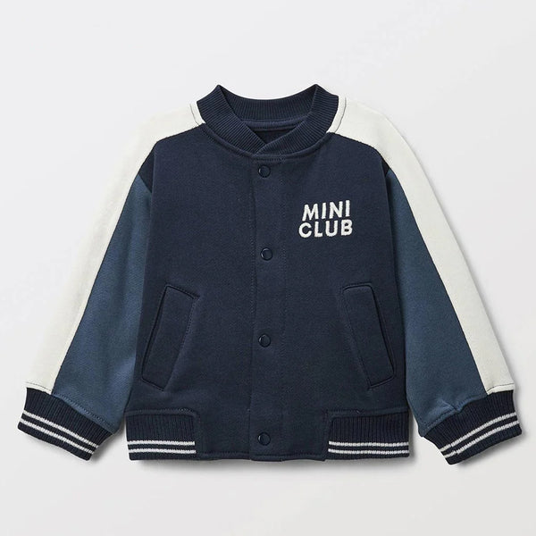 Navy Blue Boy Mini Club Embroidery Sweat Shirt