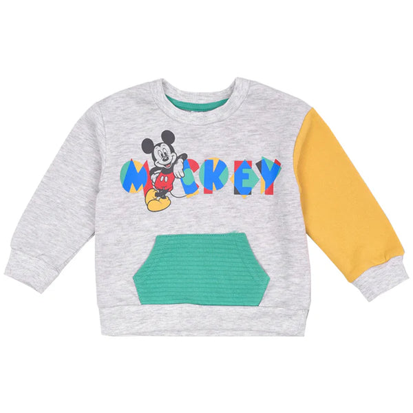 DSN Boy Grey Mickey Mouse Print Sweater