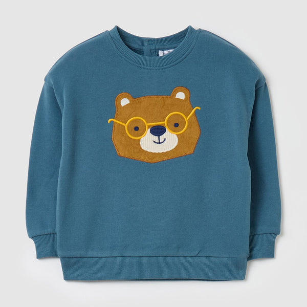 FAGTO Boy Zinc Bear Embroidery Sweat Shirt