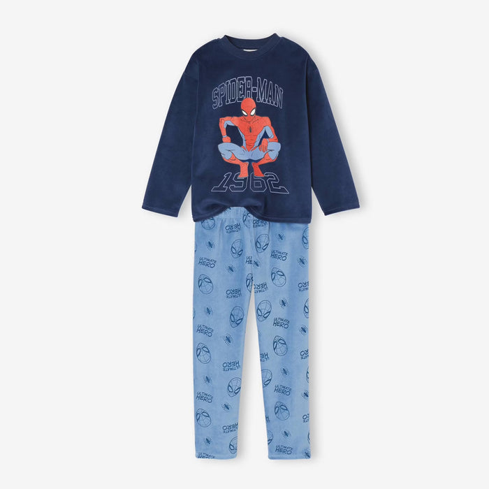 Spiderman boys' velour pyjamas - azure blue