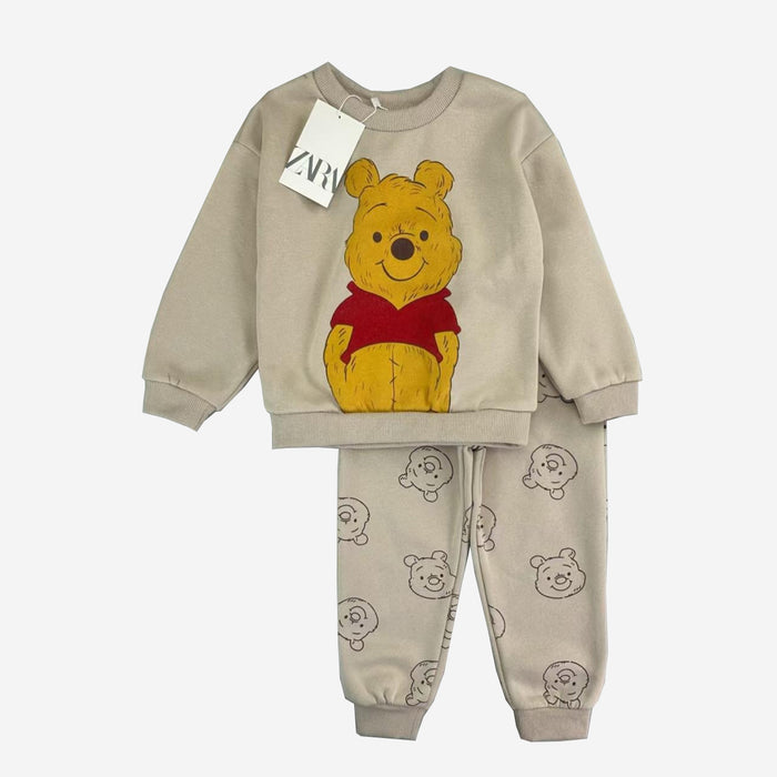 ZR Boy Pooh Printed Inner Fleece Two Piece Set