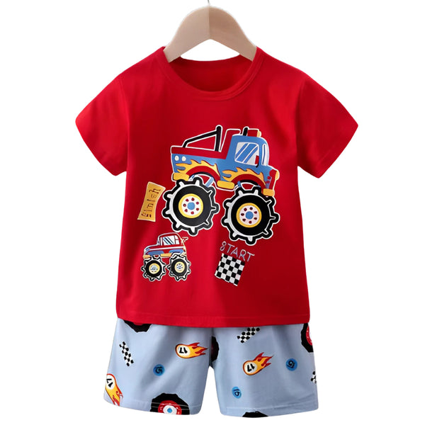 Boy T-Shirt And Short Two Piece Set