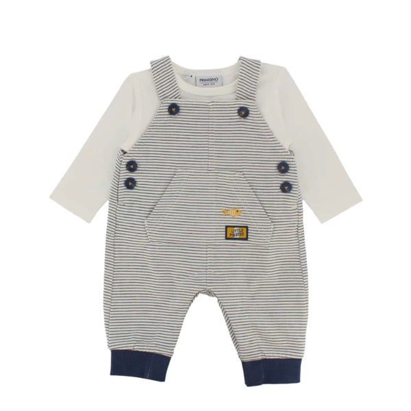 PMO Boy Dungaree With White Color Romper