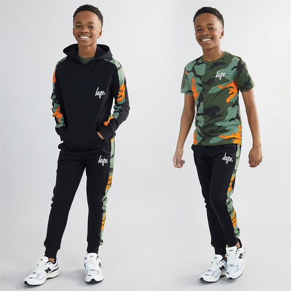 HP Boy Black Orange Camo Design Three Piece Set