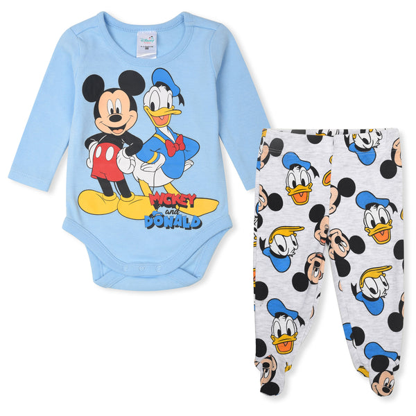 DIS NY Boy Mickey And Donald Duck Print Two Piece Set