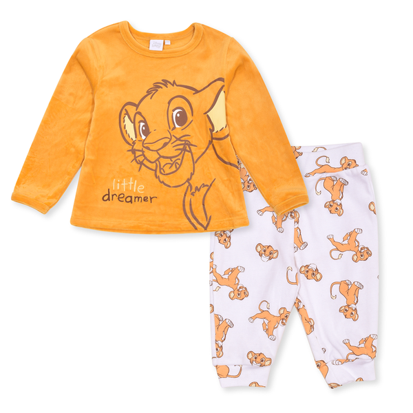 DIS NY Boy Yellow Color Simba Character Print Two Piece Set