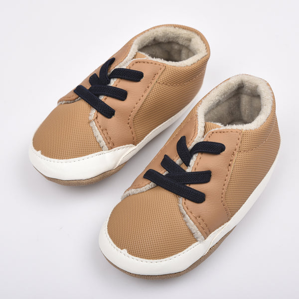 Brown Laces Boy Bootie