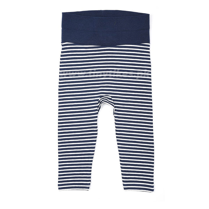 CA Trouser Blue And White Lining Organic Cotton For Girl - TinyTikes.pk