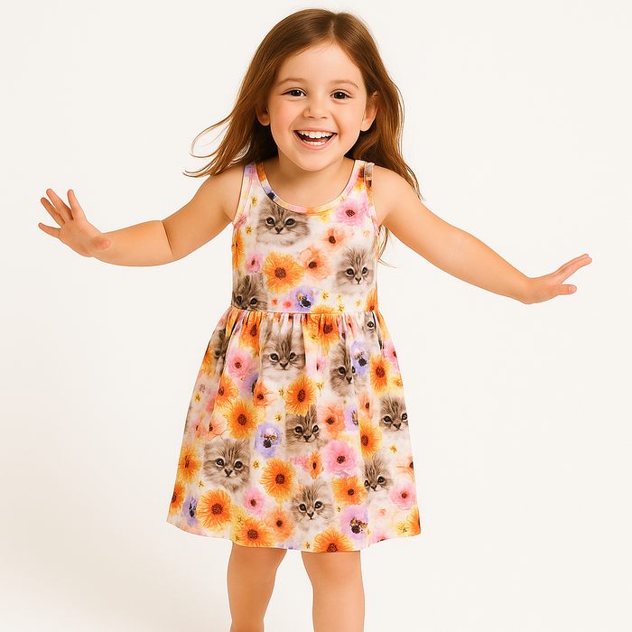 HM Girl Cat Printed Frock