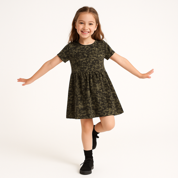 Kids Club Girl Camouflage Short Body Dress