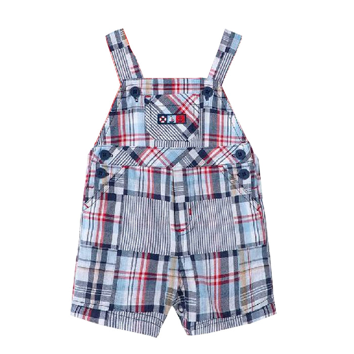 L M Boy Soft Cotton Check Dungaree