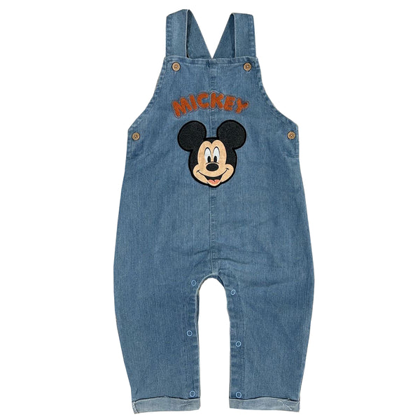 DSN Boy Denim Blue Mickey Embroidery Dungaree