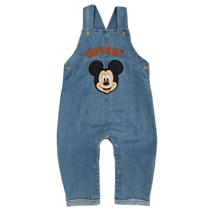 DSN Boy Denim Blue Mickey Embroidery Dungaree
