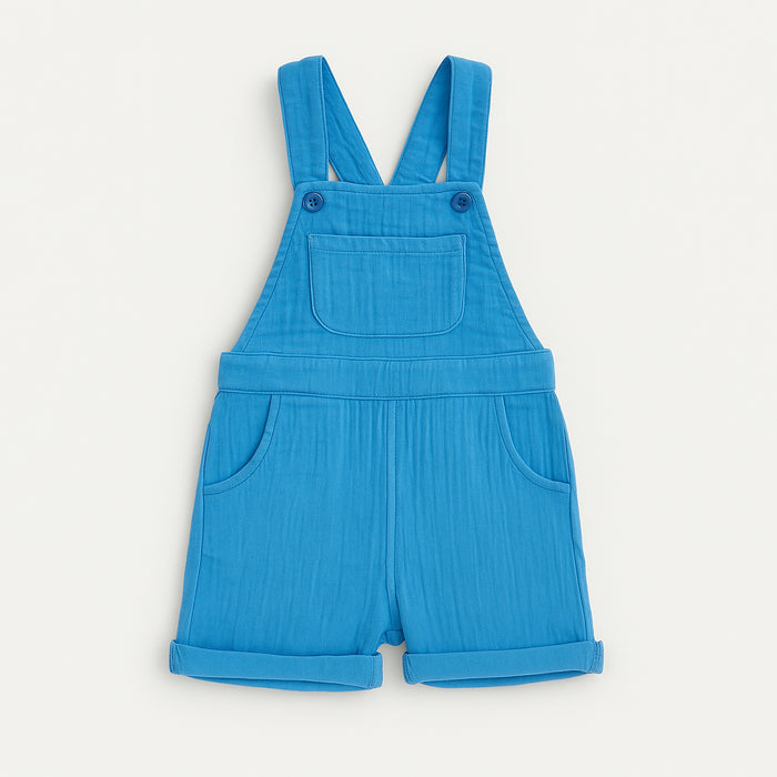 Boy Blue Plain Dungaree Front Pocket