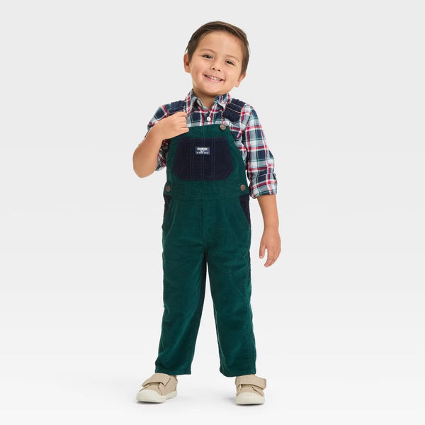 OSKH Boy Green Corduroy Dungaree
