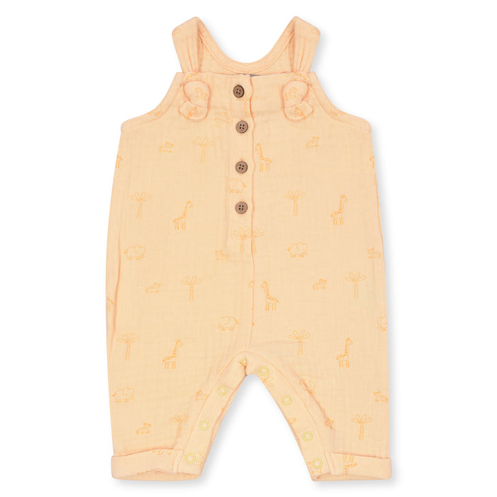 Uni Yellow Animal Printed Plain Dungaree