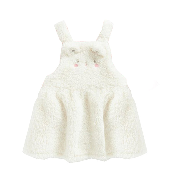 MC Girl White Fur Dungaree