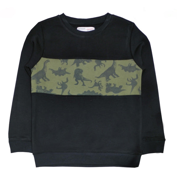 MT Boy Black Sweatshirt With Dino Design