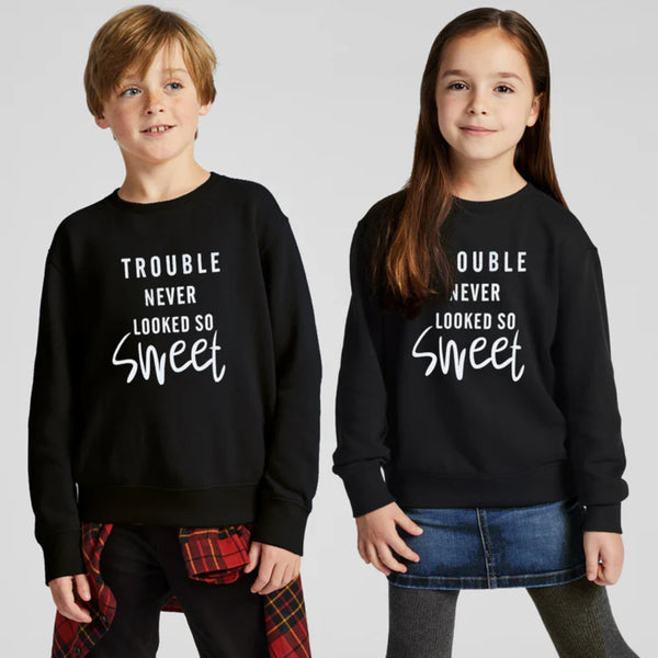 TAO Trouble Sweet Black Printed Sweat Shirt