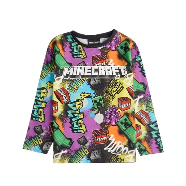 MINE CRAFT Boy Colorful Printed T-Shirt