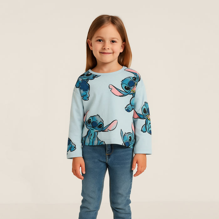 DSN Girl Sky Bluey Character Printed Full Sleeves Shirt