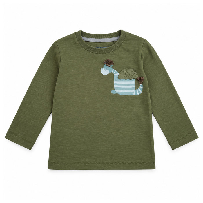 NXT Boy Green Dino Pocket Full Sleeves Shirt