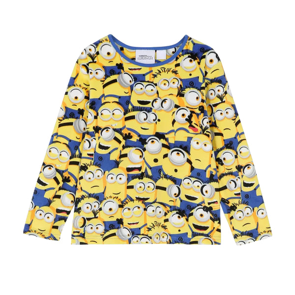 M S Boy Yellow Minions Character Design Full Sleeves Shirt