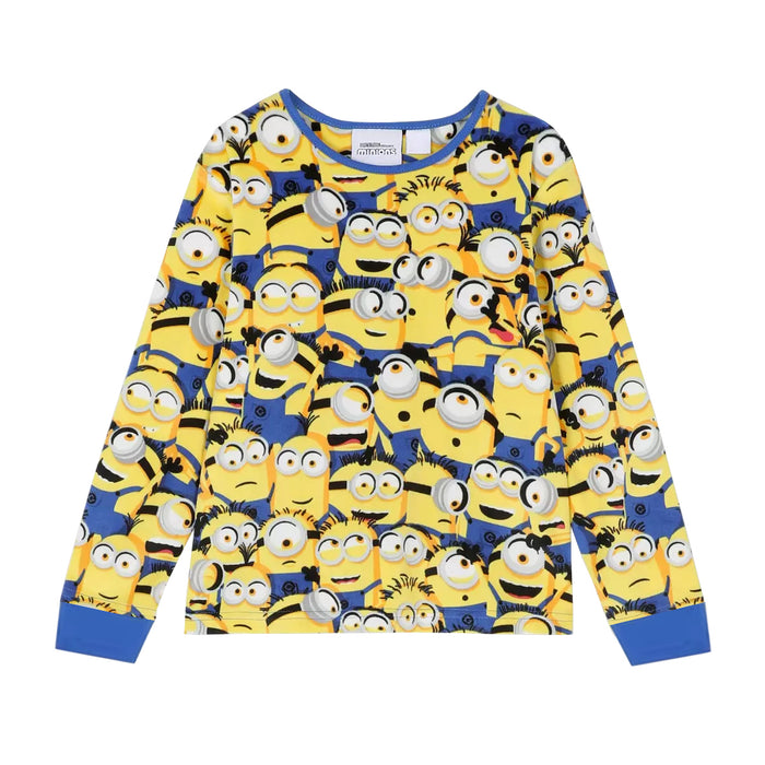 M S Boy Yellow Minions Character Design Full Sleeves Shirt