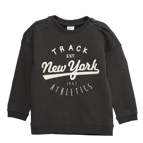 HM Grey SweatShirt With NEWYORK Print