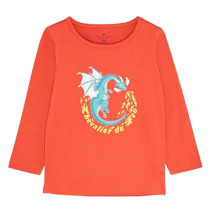 SM Boy Red Dragan Printed Full Sleeves Shirt