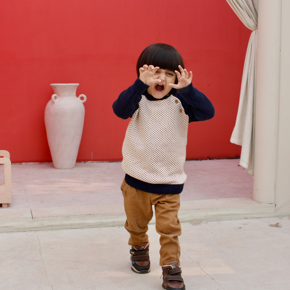 MC Boy Off White Sweater