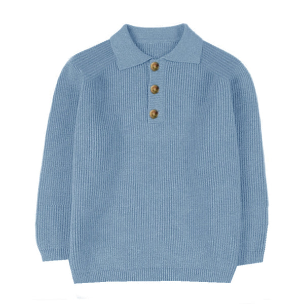 FF Boy Collar Blue Sweater