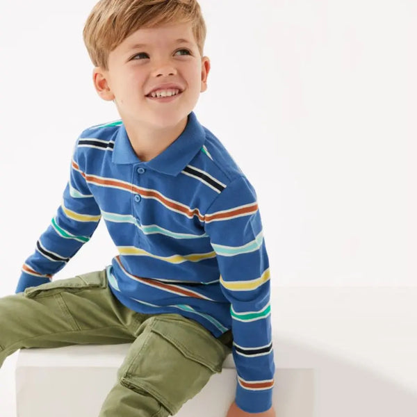 Boy Blue Multi Lining Polo T-shirt